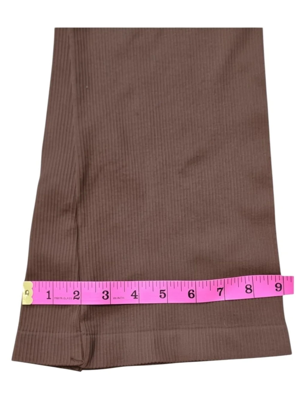 OQQ Ribbed Flare Leggings Brown Size Large High Waist Yoga Pants NWOT - Picture 5 of 9